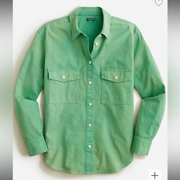 J. Crew Garment-dyed chambray shirt* - Picture 1 of 6